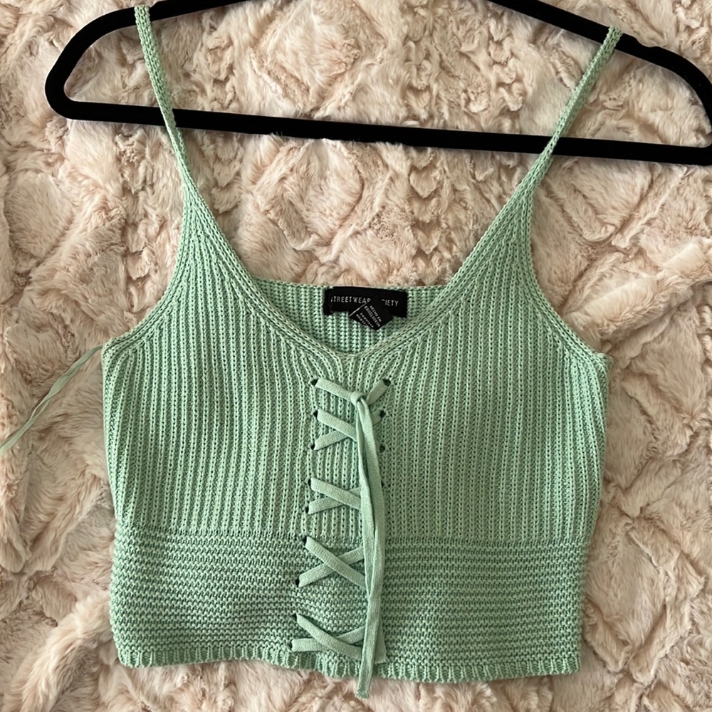 Light green crop top